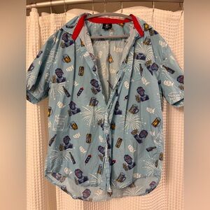 Blue Graphic Short Sleeve Shirt